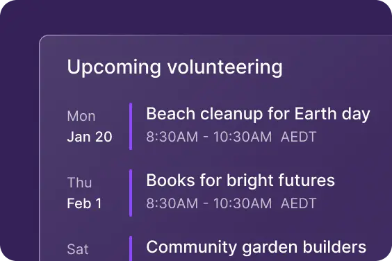 Employee volunteering card image